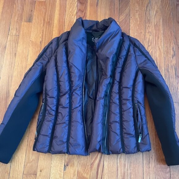 Zac Posen Jackets & Blazers - Zac Posen purple and black puffer -waist length size-medium
